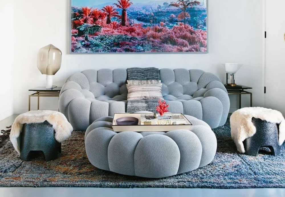 bubble curved 3 4 seat sofa